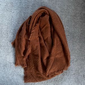 Free People Brown Blanket Scarf